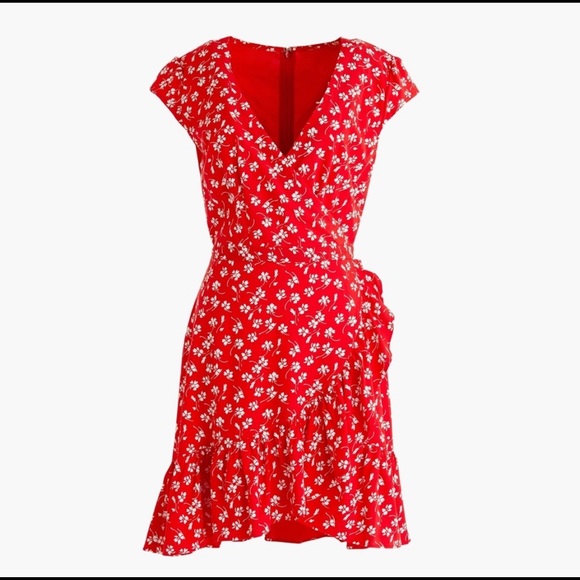 J. Crew Dresses Jcrew Floral Wrap Dress Perfect Condition Poshmark